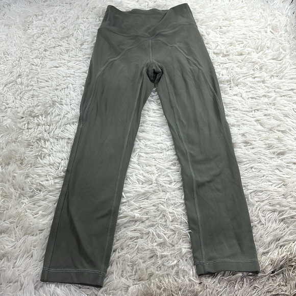 Lululemon Get Centred High Rise Crop 21" Grey Sage - Picture 1 of 5